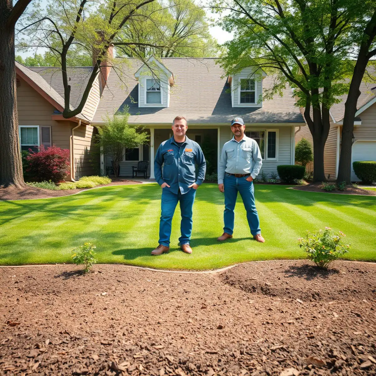 Professionally landscaped home in Gary, Indiana