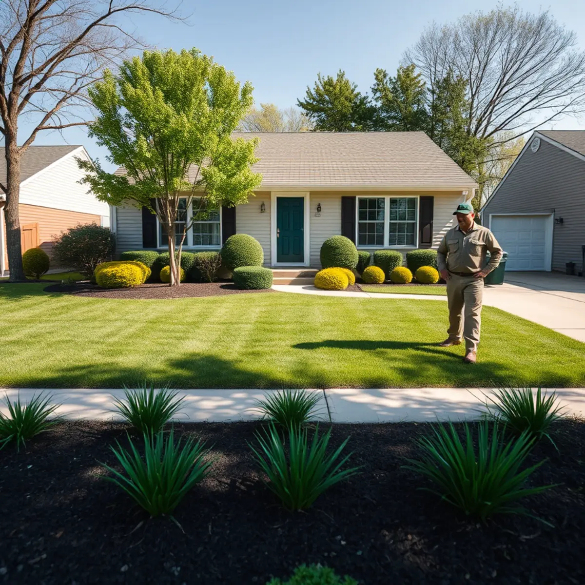 Professionally landscaped home in Highland, Indiana
