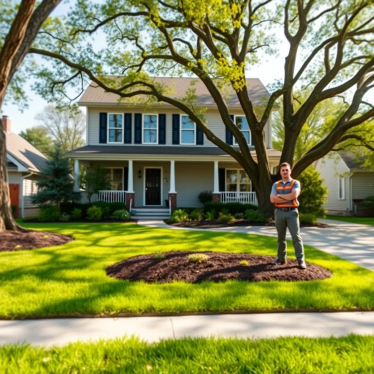 Professionally landscaped home in Hobart, Indiana